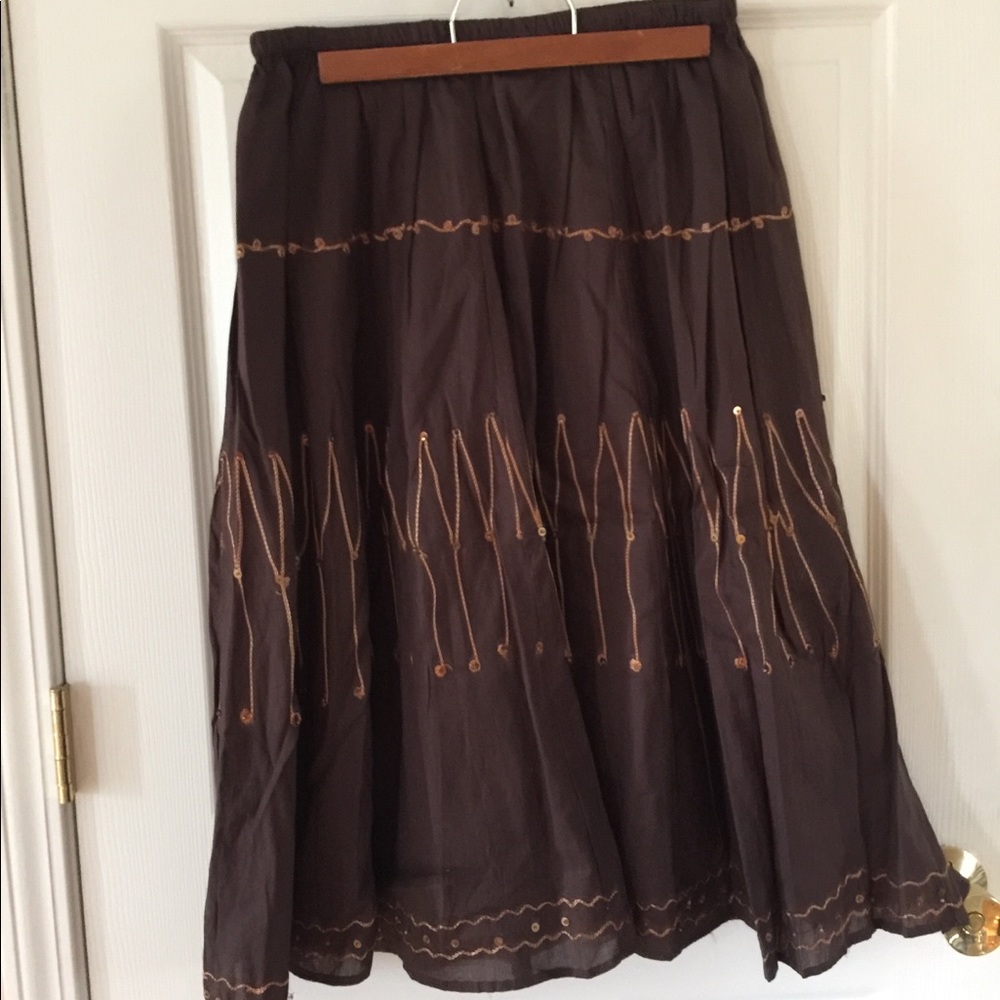 Zero Zero BoHo skirt, with embroidery & sequins